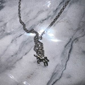 Silver unicorn necklace